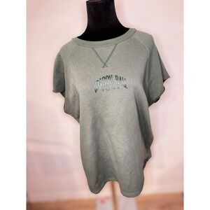 Atsuko Anime Dragon Ball Z Short Sleeve Sweatshirt Green Embroidered Mens Sz‎ M